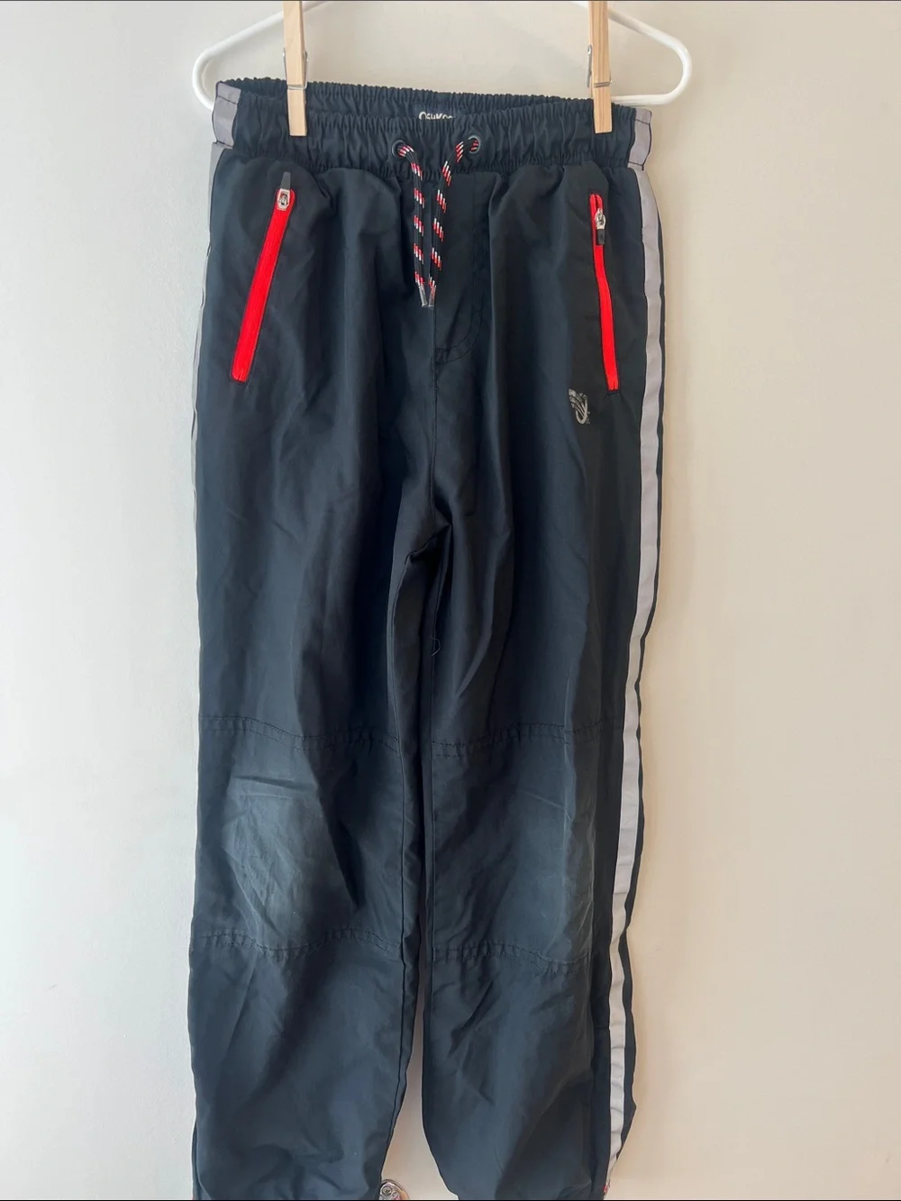 OshKosh B'gosh Black Track Pants with Red Zippers